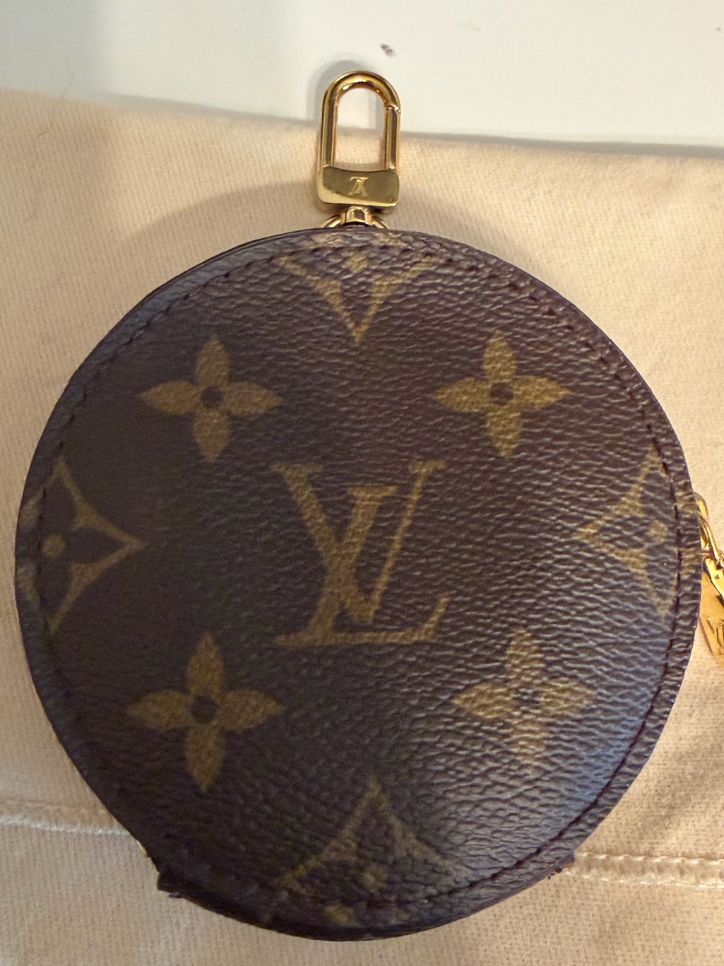 Louis Vuitton Monogram Round Coin Purse Authentic